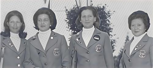 Miss Gitta Grant, Mrs. Yolanda Figueiredo, Ms. Marina Nioac, Mrs. Emy Nomura